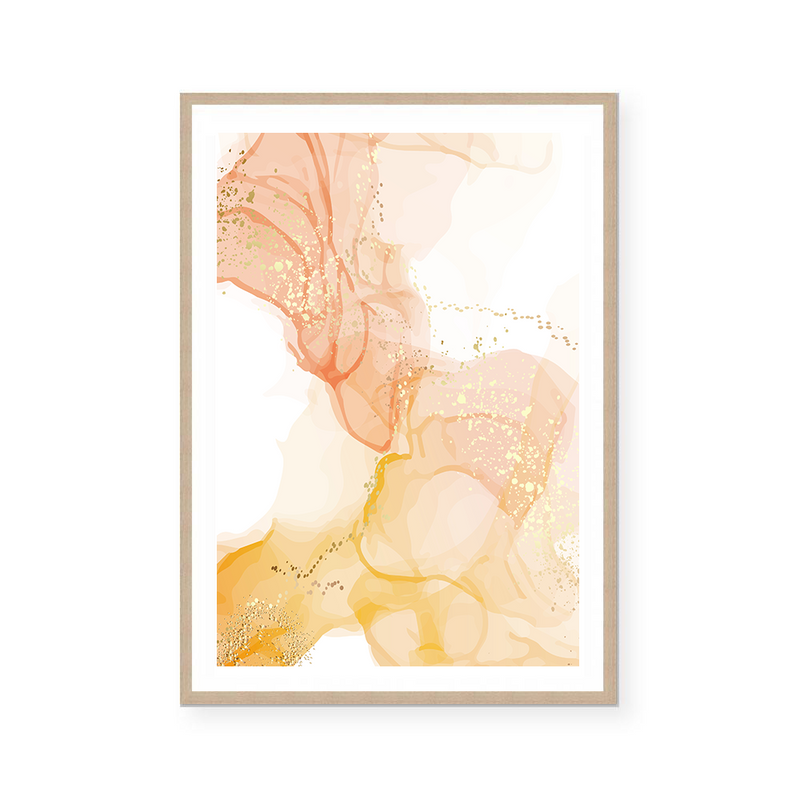 Abstract Fluid | Mustard | Art Print