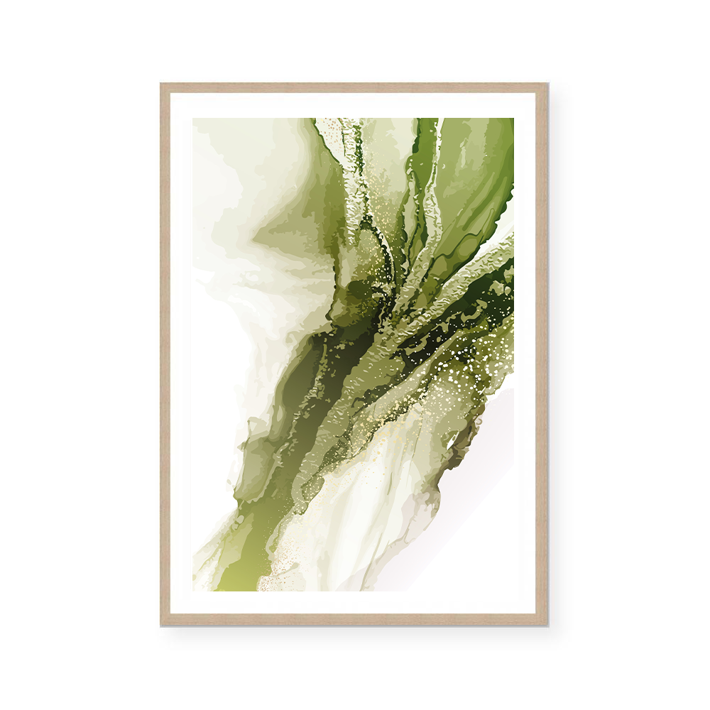 Abstract Fluid | Emerald Green | Art Print – Life In Ink