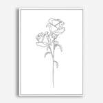 Roses | Line Art | Canvas Print