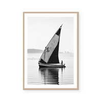 Solitary Sailboat in Still Waters | Art Print