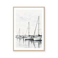 Serene Minimalist Marina Watercolour | Art Print