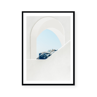 Minimalist Building In Fira | Art Print