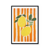 Lemons On Stripes I | Art Print