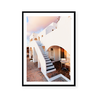 Santorini Apartments | Art Print