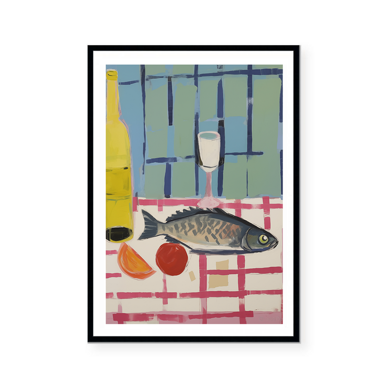 Wine And Fish | Art Print