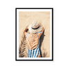 Lady At Italian Beach | Art Print