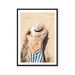 Lady At Italian Beach | Art Print