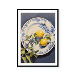 Lemons On A Plate | Art Print