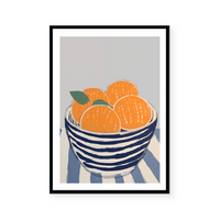 Oranges On Stripes II | Art Print