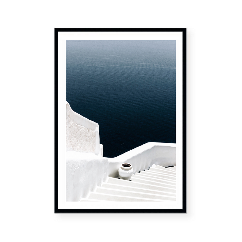 Steps In Fira, Santorini | Art Print