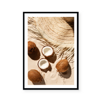 Fresh Coconuts On Sandy Beach | Art Print