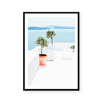 Terrace With Sea View In Greece | Art Print