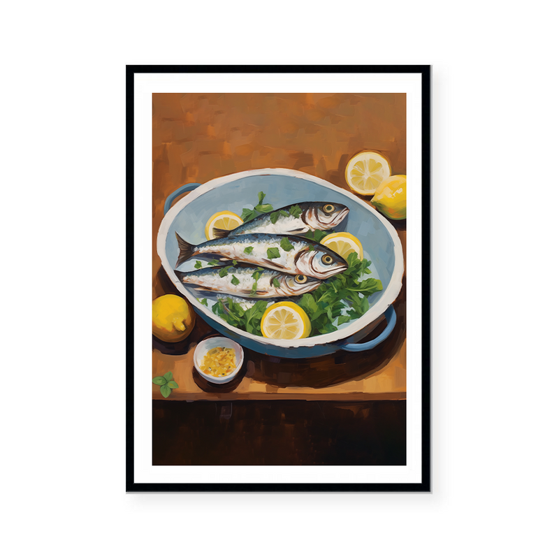 Sardines On Plate II | Art Print