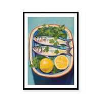 Lemons And Sardines | Art Print