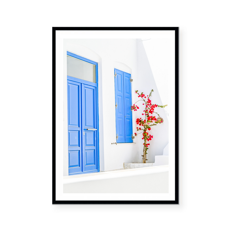 Blue Door In Greece | Art Print