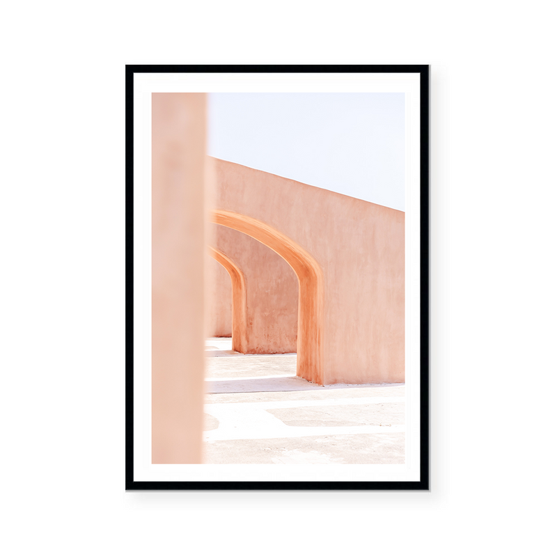 Pastel Building In Greece | Art Print