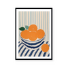 Oranges On Stripes I | Art Print