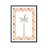 Palm Tree On Check | Art Print