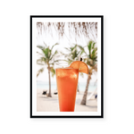 Orange Cocktail By The Beach | Art Print
