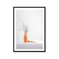 Clay Vase With Dry Branches | Art Print