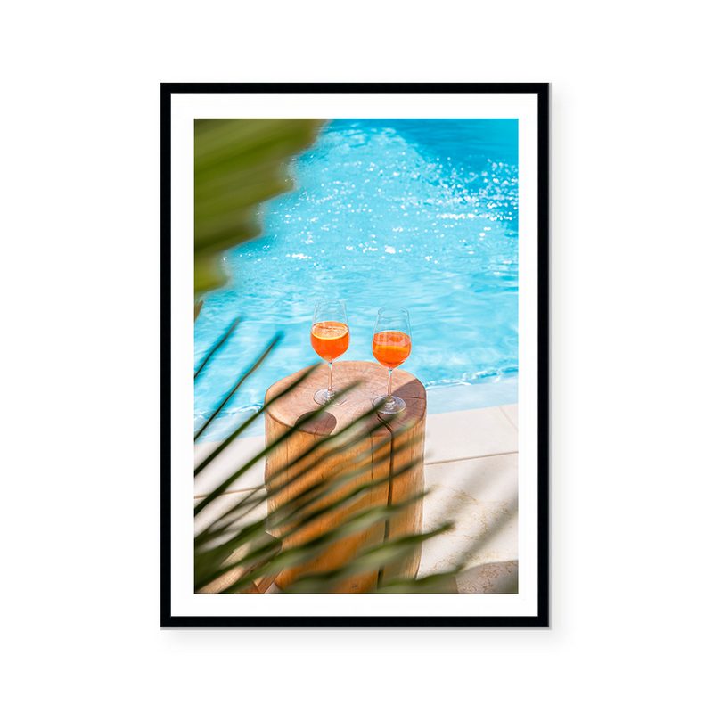 Warm Sunlight By The Pool | Art Print