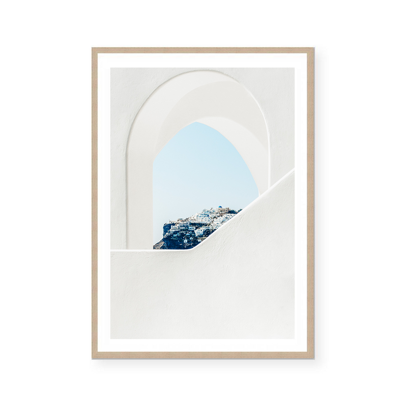 Minimalist Building In Fira | Art Print