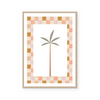 Palm Tree On Check | Art Print