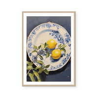 Lemons On A Plate | Art Print