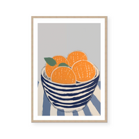 Oranges On Stripes II | Art Print