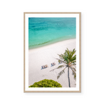 Sun Chairs And Palm Trees | Art Print