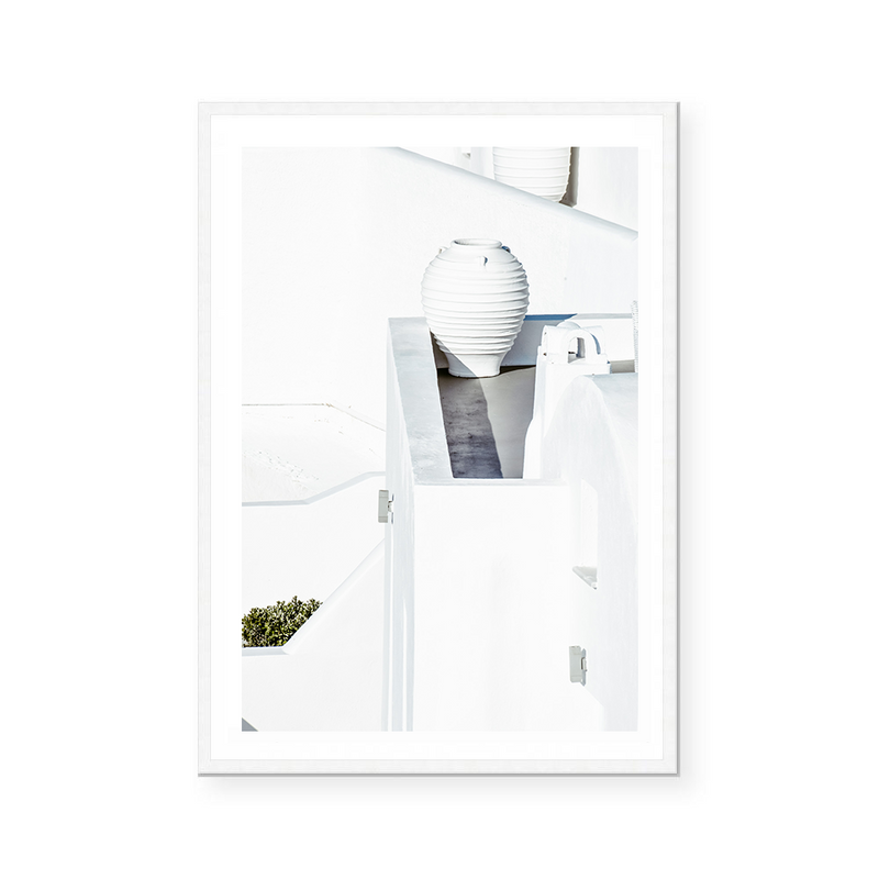 White Greek Amfora | Art Print