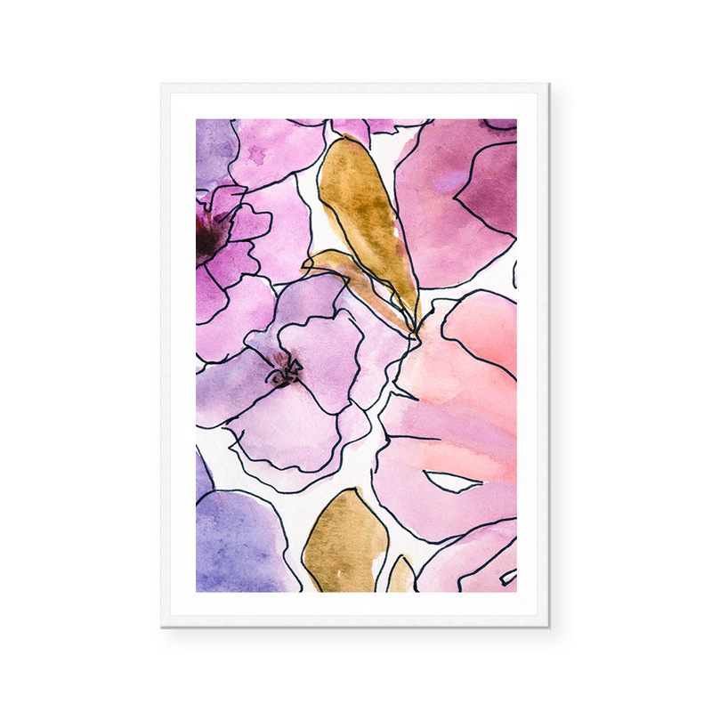 Watercolour Flower Bouquets III | Art Print