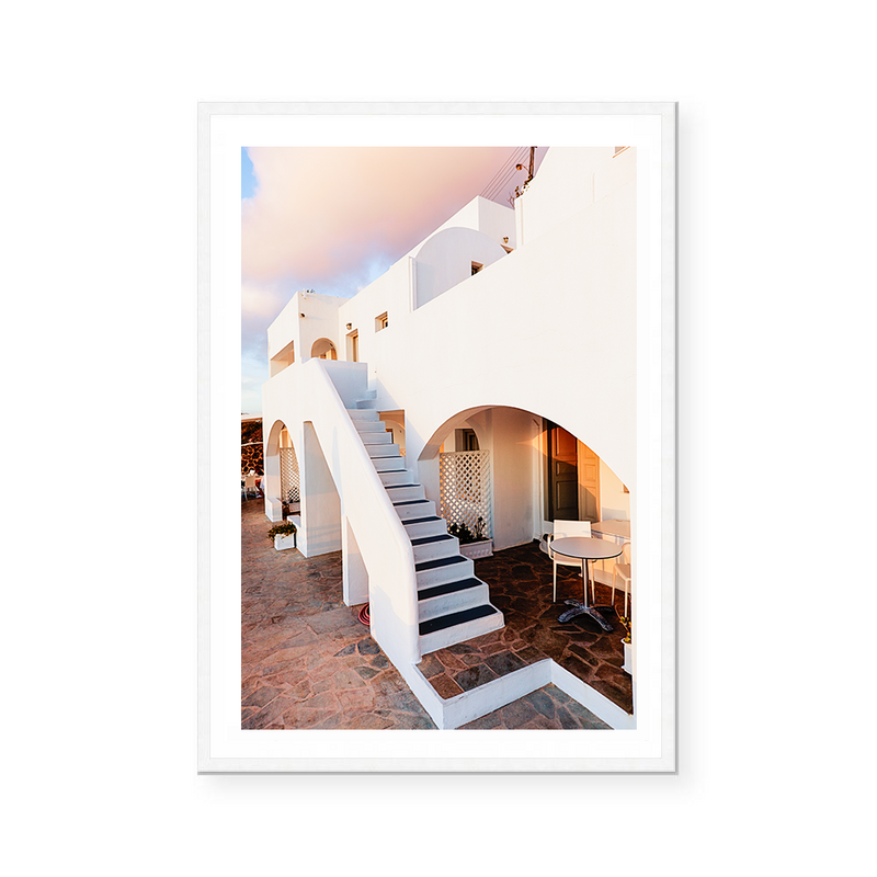 Santorini Apartments | Art Print