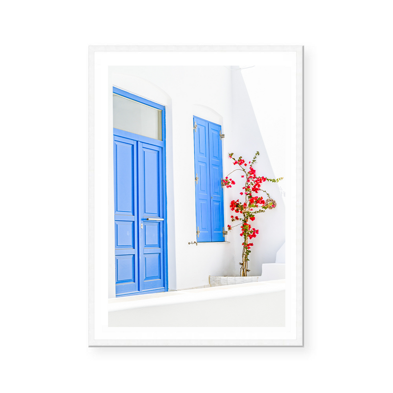 Blue Door In Greece | Art Print