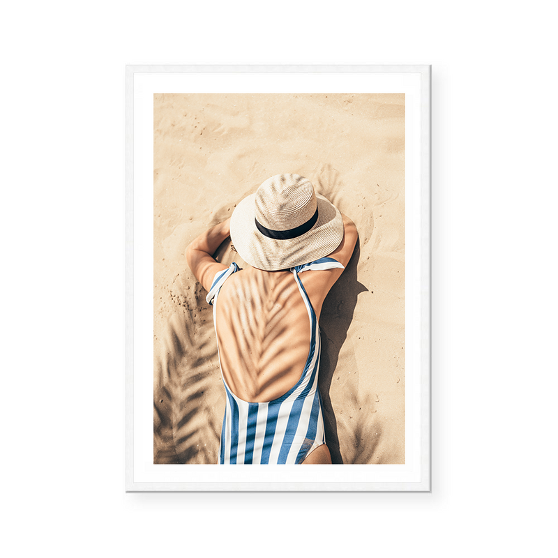 Lady At Italian Beach | Art Print