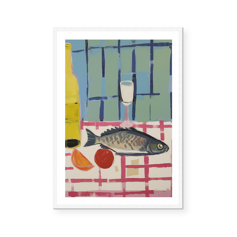Wine And Fish | Art Print