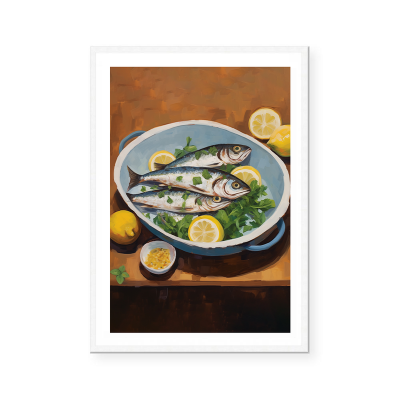 Sardines On Plate II | Art Print