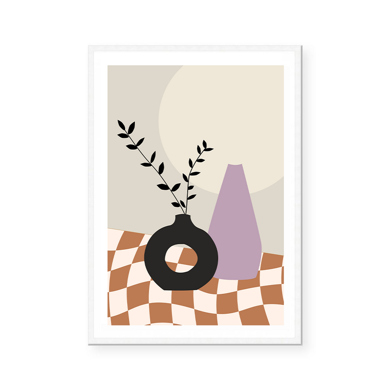Checkerboard Vase | Art Print