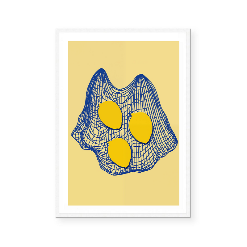 Lemons In A Net | Art Print