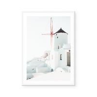 Windmill In Santorini | Art Print