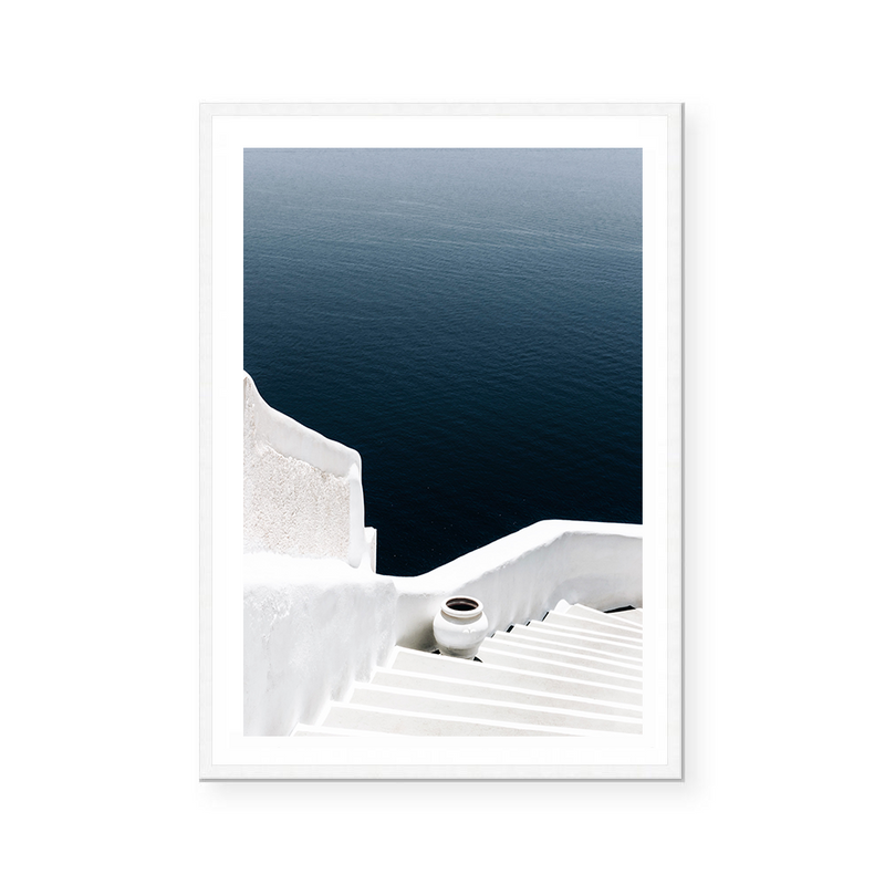Steps In Fira, Santorini | Art Print