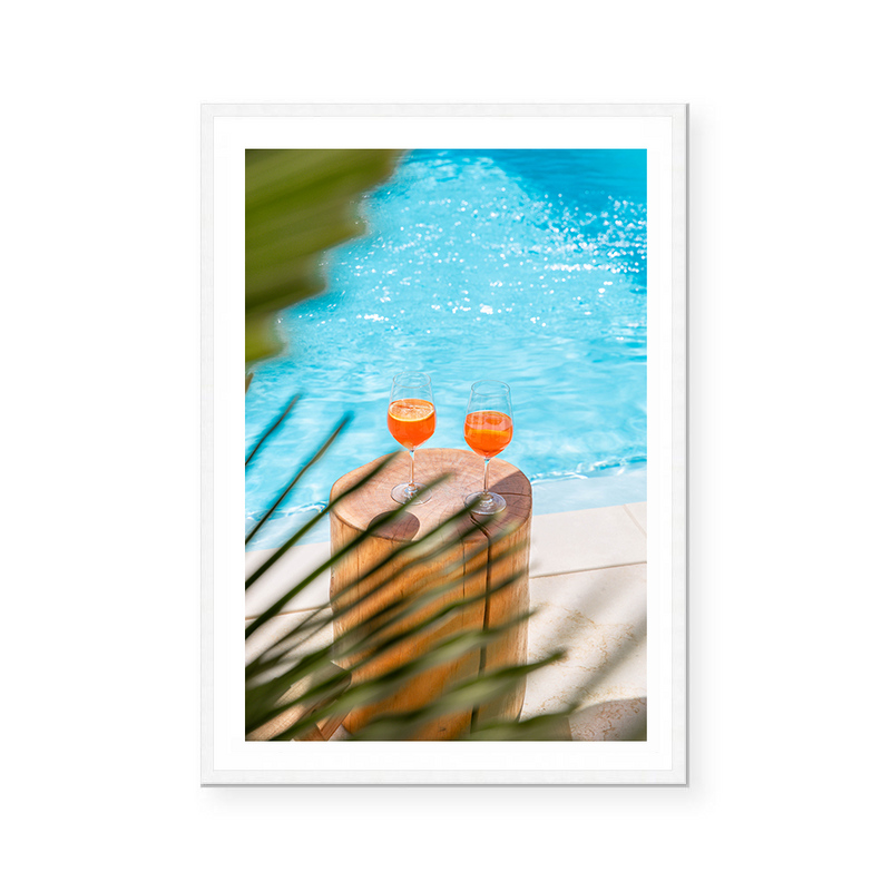 Warm Sunlight By The Pool | Art Print