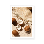 Fresh Coconuts On Sandy Beach | Art Print