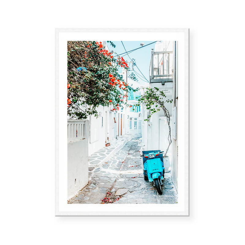 White Washed Streets | Greece | Art Print