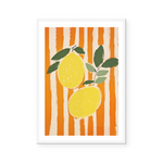 Lemons On Stripes I | Art Print
