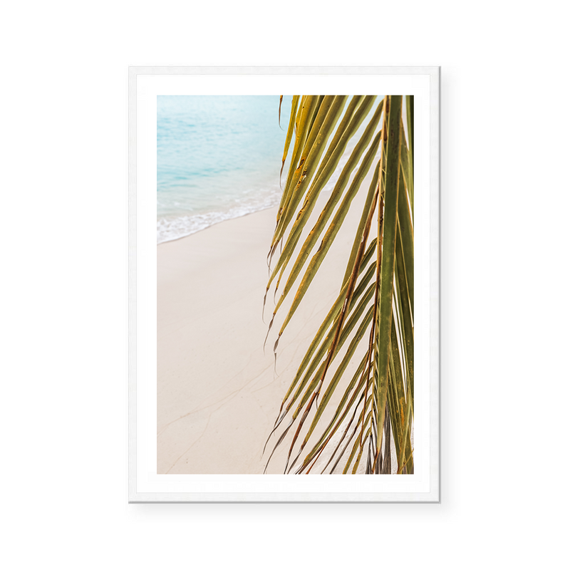Palm Leaf By The Beach | Art Print