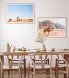 Camels Walking In The Desert | Art Print