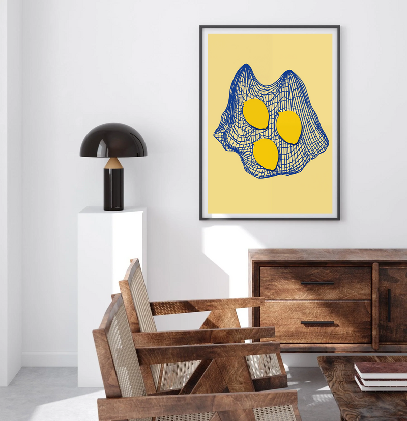 Lemons In A Net | Art Print