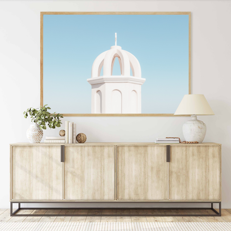 Santorini Building | Art Print