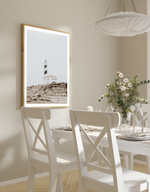 Lighthouse On Rocks | Art Print